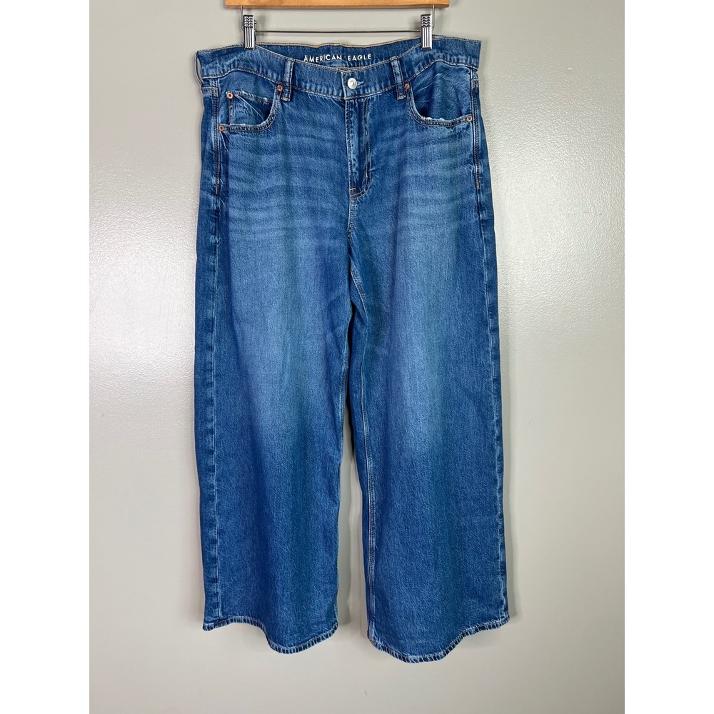 American Eagle Strigid Low-Rise Ultra Wide Leg Jeans  Size 12 Reg